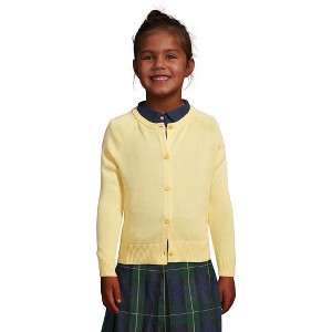 Lands' End School Uniform Kids Cotton Modal Cardigan Sweater - 1 of 3