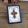 Anna-Kaci Silver Tone Stained Glass Rhinestone Cross Pendant Necklace Gift Message Card & Envelope Faith Jewelry Gifts - 3 of 4