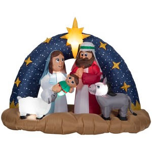Gemmy Christmas Inflatable Starry Nativity Scene, 5 ft Tall, Multi - 1 of 4