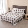 100% Turkish Cotton Classic Printed Flannel Sheet Set - Isla Jade - 2 of 4