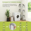 Tangkula Foldable Clothes Drying Rack Oversized 4-Tier Collapsible Laundry Rack w/ 3 Retractable Trays Hanger Holders - 4 of 4