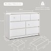 SinCiDo Modern 7 Drawers Dresser 47" Wide Chests of Drawers w/ Curved Profile Design Natural Texture for Bedroom,Living Room,White - 2 of 4