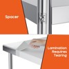 AMERLIFE Stainless Steel Table for Prep & Work Adjustable Under Shelf and Feet - 3 of 4