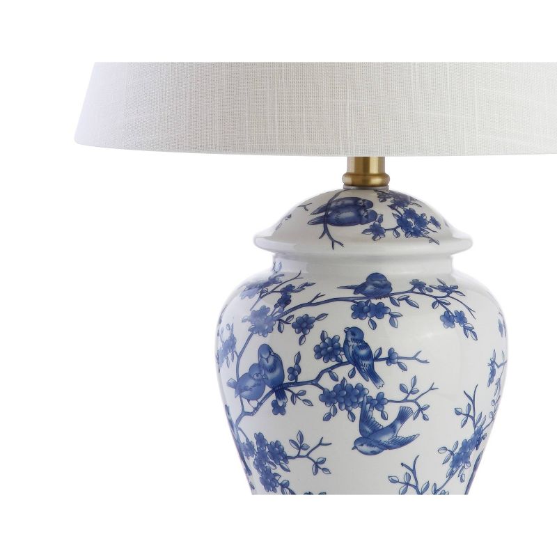 22&#34; (Set of 2) Penelope Chinoiserie Table Lamps (Includes LED Light Bulb) Blue/White - JONATHAN Y, 4 of 7