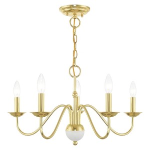 Livex Lighting Windsor 5 - Light Chandelier in  Polished Brass - 1 of 2