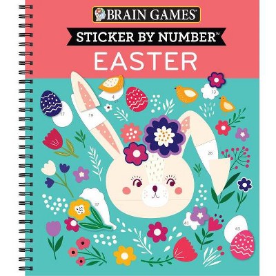 Brain Games - Sticker by Number: Stay Inspired - by Publications  International Ltd & New Seasons & Brain Games (Spiral Bound)