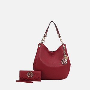 MKF Collection Ashley Vegan Leather Women’s Hobo Shoulder Bag with Wristlet Wallet by Mia K - 1 of 4