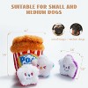 Nocciola 4-in-1 Popcorn Bucket Plush Dog Toy Set,Christmas gift,Interactive Squeaky Stuffed Dog Toys,Hide and Seek Dog Toys for Small & Medium Dogs - 4 of 4