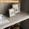 71.65" Bookcase with Doors Arched Bookshelf Tall Bookcase Farmhouse Cabinet with Shelves Wooden Bookshelves for Home Office, Living Room - 4 of 4