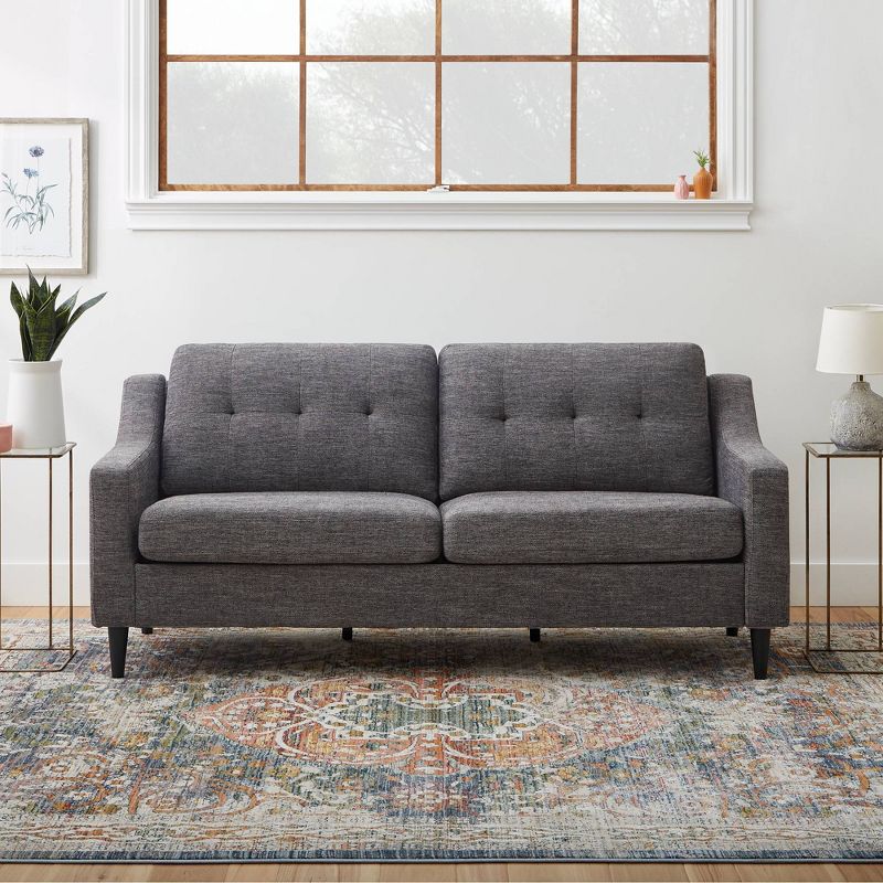 Ellen Upholstered Scooped Arm Sofa with Square Tufting - Brookside Home, 4 of 18
