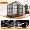 XBRIGH 54/48/42/38 Inch Heavy Duty Indestructible Dog Crate Steel Escape Proof,Indoor Double Door High Cage,Kennel with Wheels,Removable Tray - 3 of 4
