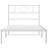 vidaXL Metal Bed Frame with Headboard White 39.4 in.x78.7 in. - 4 of 4