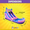 Pogo Bounce House Crossover Kids Inflatable Water Slide, Pink Unicorn no blower, 12 ft - 3 of 4