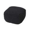 20.5in Round Unstuffed Pouf Ottoman, Floor Bean Bag Chair, Cotton Floor Cushion Foot Rest Stool, Ottoman Pouf Cover - 4 of 4