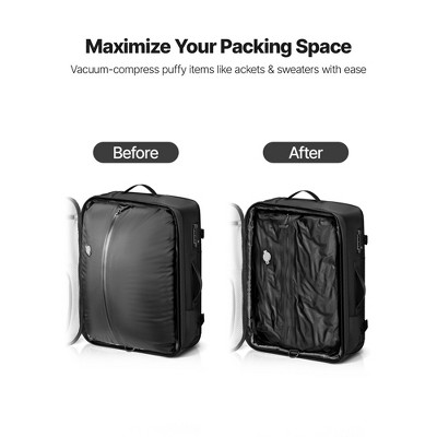 VEVOR Vacuum Travel Backpack, 65L, Expandable Vacuum Seal Compression Travel Backpack, with TSA-Approved Lock, Black （NO PUMP） — фото 3