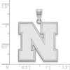 Black Bow Jewelry Sterling Silver Nebraska Cornhuskers NCAA Extra Large Pendant - 2 of 3