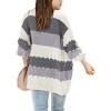 Girls Sweater Cardigan Open Front Longline Sweater Cable Knit Sweater Long Sleeve Color Block Sweater,Cloudy - S - 4 of 4