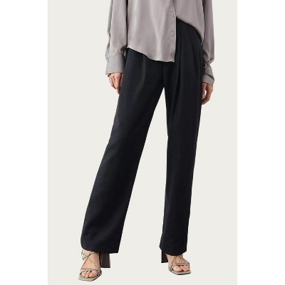 Women's WHITLEY PLEATED TWILL WIDE-LEG PANTS - J.ING