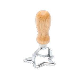 Unique Bargains Cookie Cutters Triangle Cookie Cutter Hand Wash Wood Zinc Alloy Wood Color Silver Tone 1Pc - 1 of 4