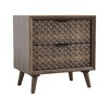 Royal Hampton Nightstand, 2 Drawers, Dark Brown Wood, 25 Inch - 2 of 4