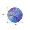 Purple And Navy Blue Abstract Washable Indoor Outdoor Area Rug - 3 of 4