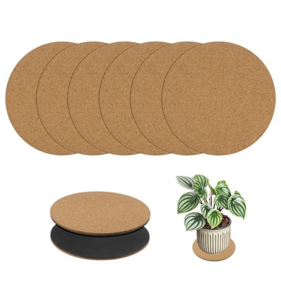 Unique Bargains Multipurpose Durable Lightweight Non-slip Plant Coasters Round