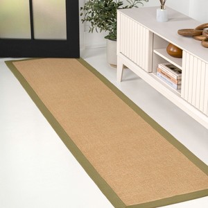 JONATHAN Y Camden Farmhouse Cottage Border Jute Area Rug - 1 of 4