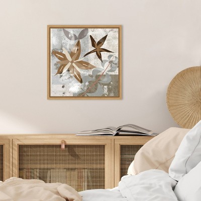 16" x 16" Abstract Landscape Canvas Print in Cool Tones