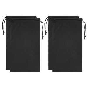 Unique Bargains Soft Microfiber Protective Drawstring Snowboard Skiing Goggle Bags Black - 1 of 4