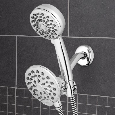 Waterpik Chrome 8-Setting Handheld and Rain Showerhead Combo