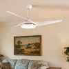 Wanze of Ocean 52 in. 3-Blade Smart Downrod Mount Standard Ceiling Fan with 3-Color Dimmable LED Light, Remote Control, Reversible DC Motor - 3 of 4