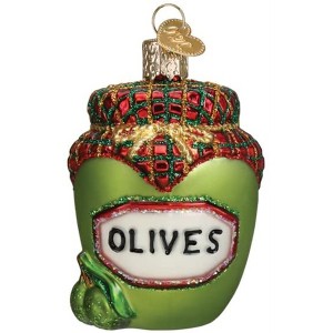 Old World Christmas Blown Glass Ornament for Christmas Tree, Jar of Olives - 1 of 4