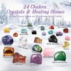 Aoibox 24 Piece Christmas Countdown Healing Gemstone Advent Calendar Chakra Crystals Stones Set for Daily Mindfulness and Self Care - 3 of 4