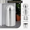 18 Gallon Trash Can, Stainless Steel , High-Capacity Hands Free Garbage Can Heavy Duty Brushed for Home Kitchen Bathroom Bedroom Office - 4 of 4