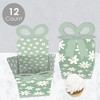 Big Dot of Happiness Sage Green Daisy Flowers - Square Favor Gift Boxes - Floral Party Bow Boxes - Set of 12 - 3 of 4