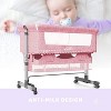 KTMBDW Baby Bassinet Bedside Crib, 3-in-1 Baby Bassinet Bedside Sleeper with Mattress and Soft,Breathable Sheet,Height Adjustable, Stable for Newborns - 2 of 4