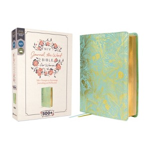 Niv, Journal the Word Bible for Women (Perfect for Note-Taking), Leathersoft, Teal, Red Letter, Comfort Print - (NIV Journal the Word Bible) - 1 of 1