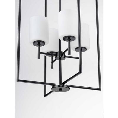 Elegant Replay Black and Brushed Nickel 4-Light Foyer Pendant