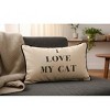 Plush Word Pillow 12.5x8" – I Love My Cat Design by Manual Woodworkers and Weavers - 2 of 3