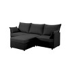 NicBex 93.7 Inch L-Shaped Sectional Sofa,3-Seat Couch with Movable Ottoman and 2 Pillows for Living Room,Bedroom - 4 of 4