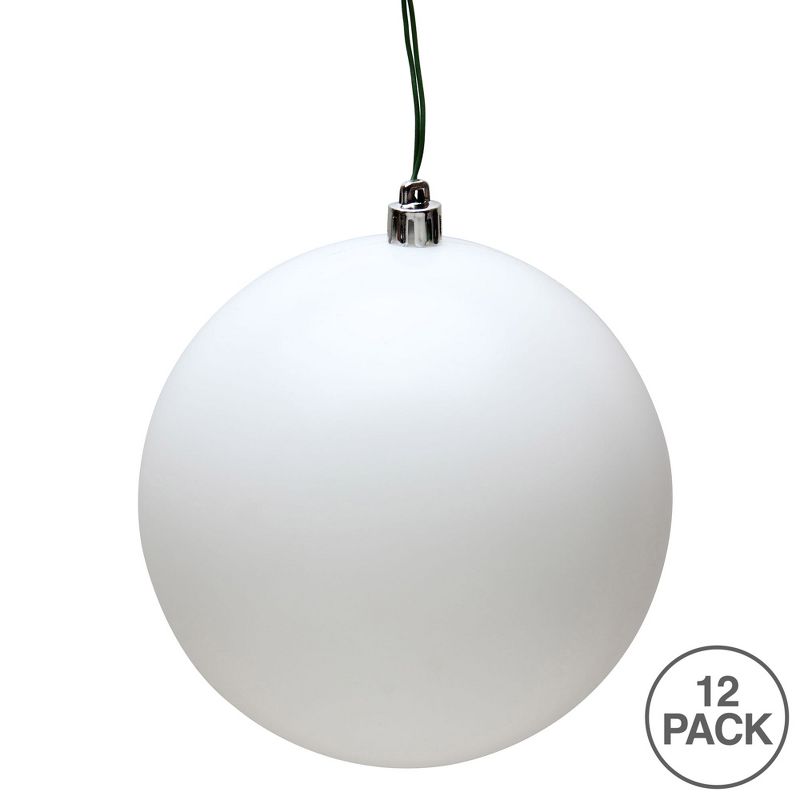 Vickerman White Ball Ornament, 3 of 7
