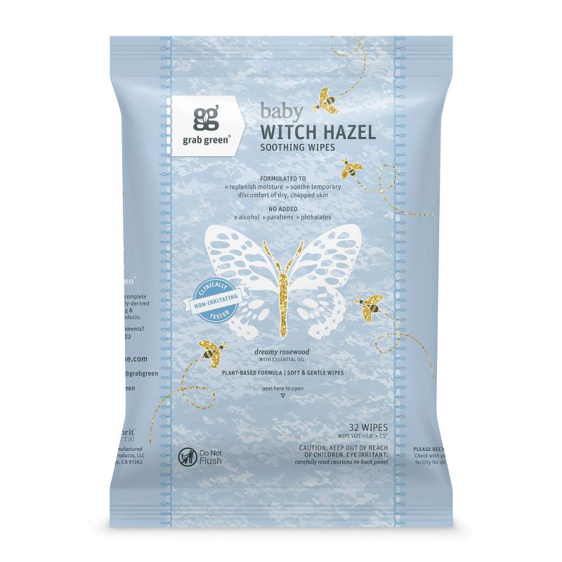 Grab Green Baby Witch Hazel Wipes, 1 of 12