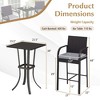 Costway 3 PCS Patio Wicker Bar Set Rattan Chairs & Square Table with Heavy-Duty Metal Frame - image 3 of 4