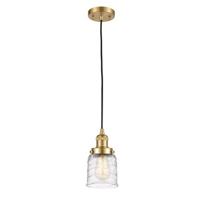 Bell - 1 Light Cord Hung Mini Pendant In Industrial Style-10 Inches Tall and 5 Inches Wide