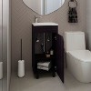 Gulches Modern Freestanding Vanity, Black, 15.7" - One-Door Cabinet with Resin Sink and Two Shelves - 2 of 4