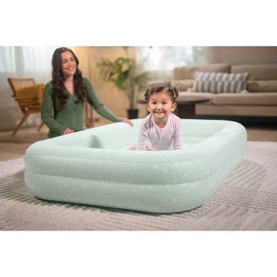 Intex Kids' 10" Toddler Travel Manual Pump Air Mattress - Light Mint Green