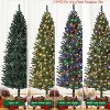6FT/7.5FT/9FT Pencil Christmas Tree with 200+ Lights, Slim Artificial Xmas Tree for Small Spaces, Home, Office, Apartment, Holiday Decor - 3 of 4