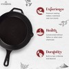 Cuisinel Cast Iron Skillet Grill Press Set - 10" Fry Pan, Silicone Grip & 7" Burger Smasher, Pre-Seasoned, Oven, Stove, Grill, Indoor/Outdoor Cooking - 4 of 4
