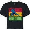 Women's - Marvel - Black Panther King of Wakanda Cropped Graphic T-Shirt - 2 of 4
