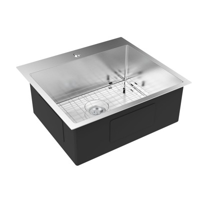 ROVSUN Top mount Kitchen Sink Drop-in, FarmhouseWorkstation , Stainless Steel Single Bowl Kitchen Sinks for RV, Travel Trailer, Garage
